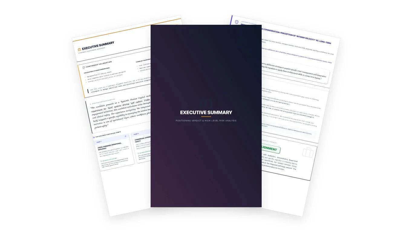 Career Architect AI Executive Summary Report Preview